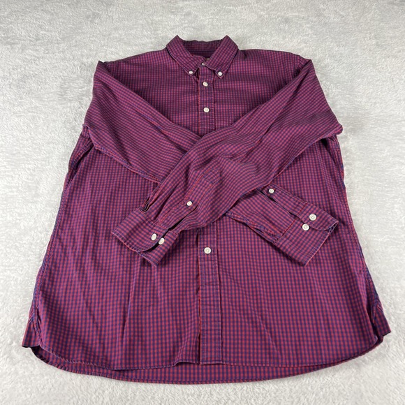 Brooks Brothers Other - Brooks Brothers Mens Sz Large Red/Blue‎ Fleece Plaid Button Down Casual Shirt